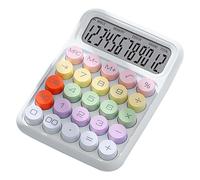 Hiraith Calculatrice Colorée Calculatrice électronique de Bureau Clavier Mécanique avec Fonctions Scientifiques Pavé Numérique et Conception de Résistance aux Déversements (Blanche)