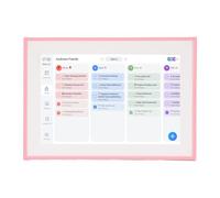 Hiraith Calendrier Numérique Intelligent 10,1 Pouces Rose, Calendrier Familial 1 Go de RAM 32 Go de ROM, Connexion WiFi, Diaporamas Dynamiques, Tableau des Tâches pour la Maison, Prise