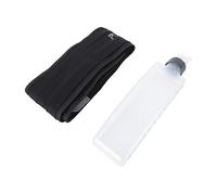 Hiraith Ceinture de Course Légère et Respirante, Multi-Poches pour Bouteille d'eau de Sport pour Coureurs, Nylon Noir, Circonférence Réglable de 2,6 à 3,8 Pieds