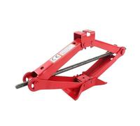 Hiraith Cric à Ciseaux avec Base Large pour Un Levage Stable des Pneus | Matériau en fer, couleur rouge, changement de pneu facile à l\'extérieur, options 0,5T 1T 2T