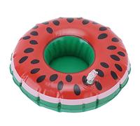 Hiraith Dessous de Verre Gonflables à la Pastèque, Flotteurs de Boissons, Porte-Gobelets Flottants, Porte-Gobelets de Piscine Pouvant Contenir des de Boisson de 15 à 20 Oz avec