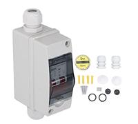 Hiraith Disjoncteur CC, Interrupteur de Déconnexion étanche IP65, Couvercle Transparent, Panneau Solaire PV, Système Hors Réseau, Taille Compacte DZ47s 63Z 16A pour 2P 1000 V