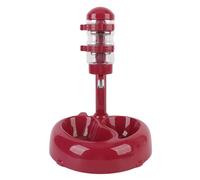 Hiraith Dispensateur en Eau pour Animaux de Compagnie à Hauteur Réglable avec Bol en Forme de Cœur, Mangeoire pour Chien et Chat Debout pour la santé Bucco-Dentaire, Grande capacité, (Rouge)