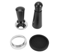 Hiraith Doseur à café Calibrable de 51 Mm, Outil de Distribution D'aiguilles, Tapis en Silicone, Ensemble D'entonnoirs de Dosage avec Tube de Rangement pour café à Domicile, Kit