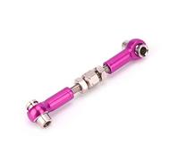 Hiraith Ensemble de Biellettes de Direction RC Pièces de Voiture RC Servo Liens en Alliage D'aluminium Réglable 47-57mm 6 Pièces Automobiles de Remplacement de Jouet de (Violette)
