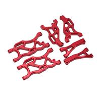 Hiraith Ensemble de Bras de Suspension RC en Alliage D'aluminium, Bras Oscillants Avant et Arrière Durables pour Voiture RC 1/7 sans Limite 6S Typhon D'infraction (Rouge)