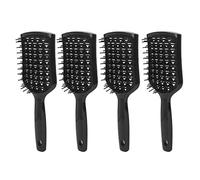 Hiraith Ensemble de Brosses à Cheveux Démêlantes Ventilées pour un Séchage Rapide, Idéal pour les Coiffures Féminines ABS 4 Pièces