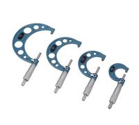 Hiraith Ensemble de Micromètre Extérieur Professionnel 4 Pièces 0-4 ", Outils de Machiniste Ultra-précision 0.0001in avec Enclume en Carbure et Poignée à Cliquet, Construction en