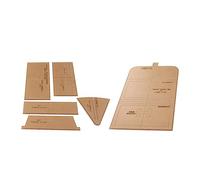 Hiraith Ensemble de Modèles de Portefeuille en Acrylique pour | Acrylique transparent, lignes de positionnement précises, facile à utiliser, outil de bricolage du cuir