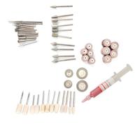 Hiraith Ensemble d'outils Abrasifs, Kit de Meuleuse électrique de 50 | Durable, Haute résistance à l\'abrasion, Polissage, Adapté aux machines manuelles, pneumatiques et électriques