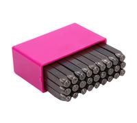 Hiraith Ensemble D'outils D'estampage en Métal en Acier au Carbone de 3mm, Kit de Fabrication de Bijoux Durable pour L'artisanat en Aluminium, Acier et Bois (Minuscule)