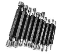 Hiraith Jauges de Bouchon fileté, Outil D'inspection de Haute Précision 10 Pièces pour la Mesure d'extrémité avec Boîte de Rangement, Filetage Métrique et en Pouces, adapté à Diverses (Fil impérial)