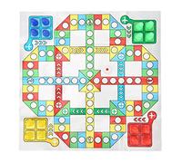 Hiraith Jeu D'échecs Portable Amusant pour Enfants, Jouet de Jeu D'échiquier en Plastique Résistant à l'usure pour la Fête, Développer L'intelligence des Enfants, Rangement Facile pour la Famille et