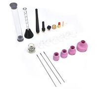 Hiraith Kit de Buses de Soudage à l'arc Sous Argon, 1,6 Mm pour WP-9/20 | Matériau céramique, résistance aux hautes températures, filtre intégré, débitmètre de gaz, accessoires complets