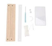 Hiraith Kit de Démarrage de Liaison de Livres Professionnels, Jeu de Guides de Punch Professionnel, Ensemble Complet avec Berceau en Bois, Corde de Cire de 15 M et 7 Outils pour les