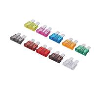 Hiraith Kit de Fusibles à Lame, Ensemble de 100 Pièces pour Usage | Matériau ABS durable, code couleur pour l\'identification, détection rapide des fusibles.