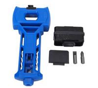 Hiraith Kit de Mortaise de Loquet de Porte en Plastique Bleu, Outil de Mortaise de Loquet, Ciseau et Foret Intégrés pour Portes 1-3/8 "et 1-3/4" avec Lames Carrées/rondes