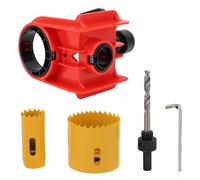 Hiraith Kit D'installation de Verrouillage de Porte Professionnelle avec Modèle de Guide Réglable et Scies à Trous HSS - Ensemble Complet pour les Portes en Bois/Métal, Comprend un
