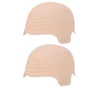 Hiraith Lot de 2 Bonnets de Perruque en Latex pour Adultes, Adolescents et Enfants, Bonnet Chauve en Latex, Réutilisable pour Cosplay, Zombie, Transformations de Clown avec 2 Capuchons (Couleur de