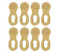 Hiraith Maillon de Chaîne de Vélo Connecteur de Chaîne à Maillons Manquants Maillon Rapide en Acier à 12 Vitesses 4 Paires Retrait sans Outil pour de Vélo de Route de Montagne avec (Or)