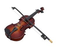 Hiraith Modèle de Violon Miniature 14cm de 14cm avec étui et Stand, Réplique D'instruments de Musique Artisanale Exquise pour Décoration Intérieure, Affichage de Collection et Cadeaux