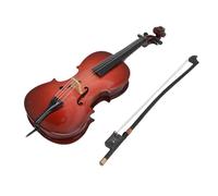Hiraith Modèle de Violoncelle Miniature en Bois fabriqué à la Main avec Stand, Arc et étui, Réplique de L'instrument de Musique élégant pour Décoration Intérieure/Bureau, Basswood,