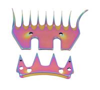 Hiraith Pares de Remplacement des Cisaillements de Moutons Incurvés à 9 Dents - Pares D'espacement de 10 Mm à Haut Carbone pour Tondeuses à Moutons électriques, Grade Professionnel pour