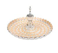 Hiraith Plateau Paon, Plateau à Fruits Paon en Alliage de Zinc pour Pain, Collations, Gâteaux, Biscuits, Bonbons, de Rangement de Bonbons Décoratif Moderne et Pièce D'art pour la (Argent Orange)