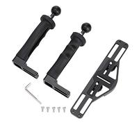 Hiraith Poigres de Poignée en Aluminium à Balle 1in pour Le Boîtier de Boîtier de Caméra sous-Marine Accessoire avec Système de Support à Billes à Double Trous, Noir Robuste Léger Noir