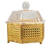 Hiraith Pot à Bonbons Décoratif Rétro Exquis Vintage avec Couvercle, Grande capacité pour Banquet de Fête, Métal Acrylique, Idéal pour Accueillir des Invités