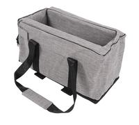Hiraith Sièges D'auto de Chien de Console Centrale avec Vue Grand Angle, Conception Portable et Ceintures de sécurité pour Petits Chiens, Perle Cotton 210d Tissu Oxford PP Cotton Chat
