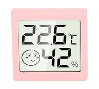 Hiraith Thermomètre D'ambiance, Mini Thermomètre Hygromètre Numérique, Jauges de Température et d'humidité de Haute Précision, adapté à la Maison, à L'électronique, aux Entrepôts et aux (Rose)
