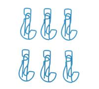 Hiraith Trombones en Forme de Point d'interrogation, Paquet de 100 (Bleu) | Matériau en fer de qualité, adapté au bureau, à la maison, facile à ranger, design unique