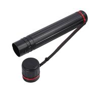 Hiraith Tube D'Affiches PVC Extensible - Télescopage Round Drawing Rangement Container pour œuvres d'art et Affiches | Bandoulière Réglable, Conception D'épreuve de Bosse, Noir
