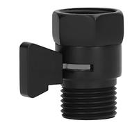 Hiraith Vanne D'arrêt en Laiton, Vanne D'eau à Contrôle Rapide G1/2 pour Pulvérisateur de Pomme de Douche, Simple à Installer, Matériau en Laiton, Largement Application, Noir