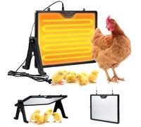 HIRALIY Chauffage pour poulailler, panneau chauffant double face 180 W avec température réglable et mode cycle, plaque de couveuse rotative pour poussins, volailles, canards et petits animaux de