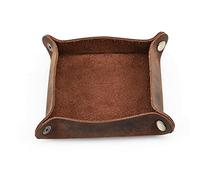 Hiram Organiseur de Rangement de Bureau en Cuir Véritable Plateau de Valet Support de Rangement pour Petits Objets pour clés, Téléphone, Portefeuille, Pièce de Monnaie, Bijoux, Lunettes, Snag Design