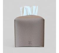 Hirano's Bazaar Support pour boîte à mouchoirs en Cuir végétalien, carré (Taupe Clair)