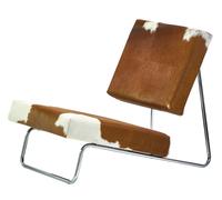 Hirche Lounge Chair Fauteuil en peau de vache Richard Lampert - LAMPERT HIRCHE KUH BRAUN OHNE