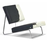 Hirche Lounge Chair fauteuil peau de vache Richard Lampert sans tabouret / peau de vache noir-blanc - LAMPERT HIRCHE KUH SCHW OHNE