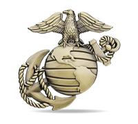 Hirificing Autocollants de voiture USMC Marine Corps - Emblème 3D Eagle Dlobe et ancre - Hawk Bronze Alliage de zinc - Accessoires extérieurs de voiture pour camion, pickup, moto