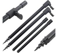 Hirisi Fishing Rod Holder Adjustable In Various Lengths 30-90 Cm With Thread And Auger Stake As Aluminium Fishing Rod Holder