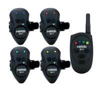 Hirisi Tackle Alarme de morsure à la carpe avec télécommande - Alarme de pêche pour canne à pêche avec volume réglable et bip sonore - Compact, léger et étanche - Détecteur de morsure par vibration