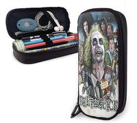 Hirola Beetlejuice Anime Trousse À Crayons En Cuir Synthétique Étanche Et Durable Avec Fermeture Éclair, Trousse De Maquillage Pour Adolescents, Garçons, Filles, Travail À Domicile, Bureau