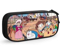 Hirola Cowboy Doraemon Trousse À Crayons Impression Personnalisée 3d Grande Capacité Double Fermeture Éclair Trousse Pour Bureau, École, Voyage Noir 35a