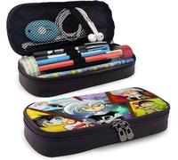 Hirola Danny Phantom Anime Trousse À Crayons En Cuir Synthétique Étanche Et Durable Avec Fermeture Éclair, Trousse De Maquillage Pour Adolescents, Garçons, Filles, Travail À Domicile, Bureau