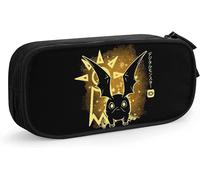Hirola Digimon Angemon Trousse À Crayons Impression Personnalisée 3d Grande Capacité Double Fermeture Éclair Trousse Pour Bureau, École, Voyage Noir 11a