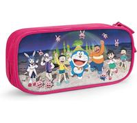 Hirola Doraemon Pochette À Crayons Avec Impression Personnalisée 3d, Grande Capacité, Double Fermeture Éclair, Pour Bureau, École, Voyage, Rose A47