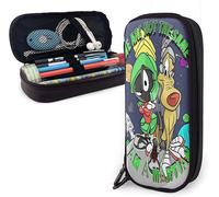Hirola Marvin The Martian Anime Trousse À Crayons En Cuir Synthétique Imperméable Et Durable Avec Fermeture Éclair, Trousse De Maquillage Pour Adolescents, Garçons, Filles, Travail À Domicile, Bureau