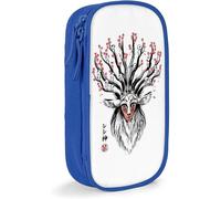 Hirola Princess Mononoke Anime Trousse À Crayons Impression Personnalisée 3d Grande Capacité Double Fermeture Éclair Sac À Stylos Pour Bureau, École, Voyage Bleu A45